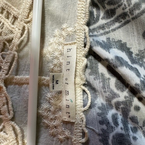 Selling this beautiful cream color shirt with lace - Picture 2 of 2